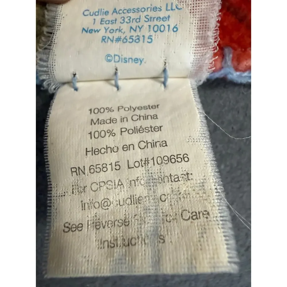 Vintage Disney Mickey Mouse Baby Receiving Blanket Blue Fleece Cudlie 30x36